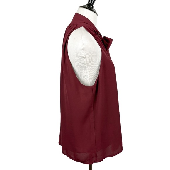 WAYF Marion Tie Neck Sleeveless Blouse Size Large - Picture 5 of 9